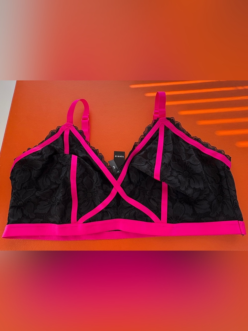 Torrid Neon Nights Keyhole Halter Bralette Bra New